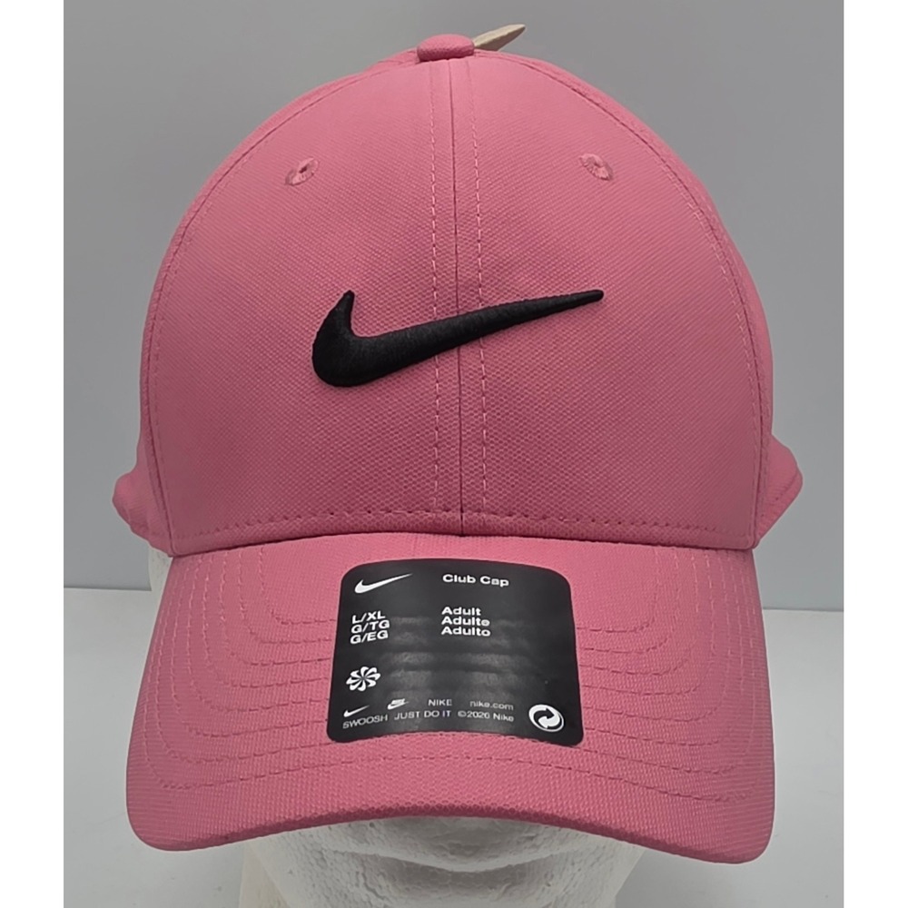 Nike Golf Club Cap Adult L/XL Pink Dri-FIT Strapback Swoosh Hat NWT